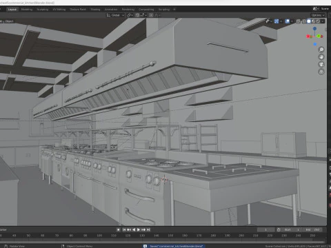 Commercial Kitchen 6 3D Model