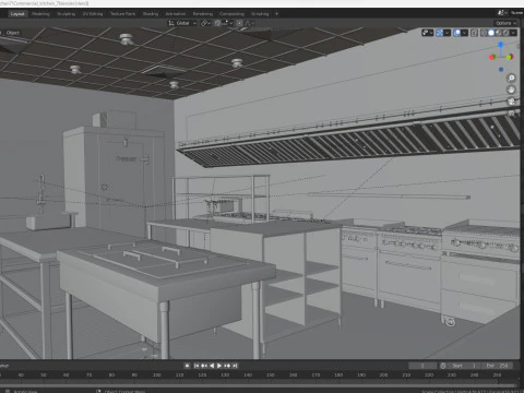 Ticari Mutfak 7 3D Model