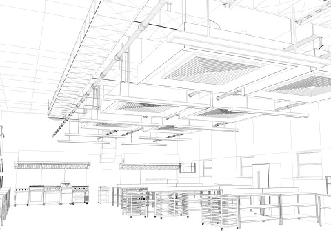 Commercial Kitchen 8 interior model Modèle 3D