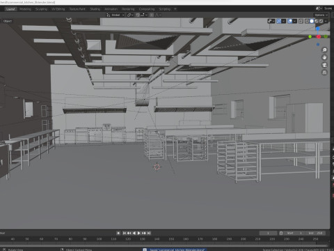 Commercial Kitchen 8 interior model Modèle 3D