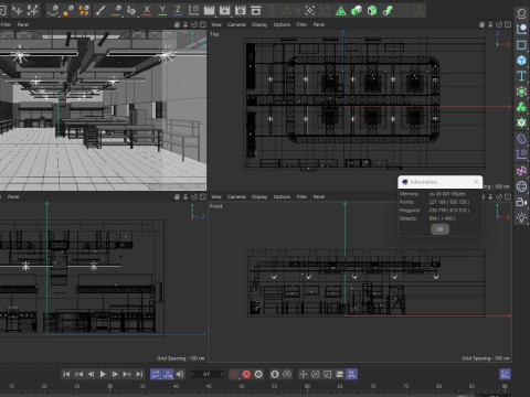 Commercial Kitchen 8 interior model Modèle 3D
