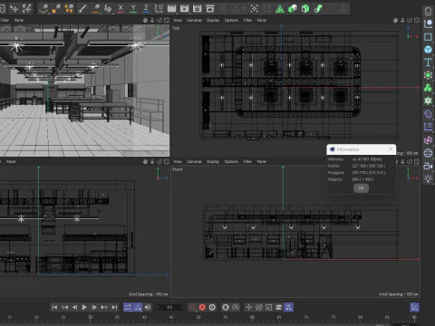 Commercial Kitchen 8 interior model 3D Model