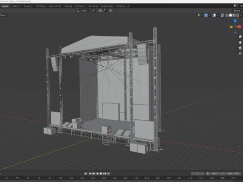 Concert Stage 2 3D Модель