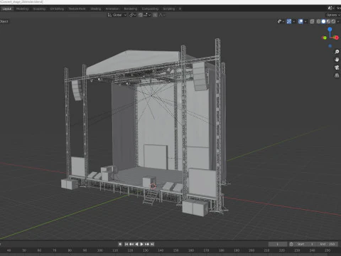 Concert Stage 2 3D Model