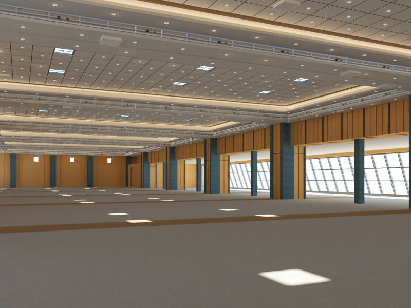 Congress Center Hall 3Dモデル .c4d .max .obj .3ds .fbx .stl .blend 