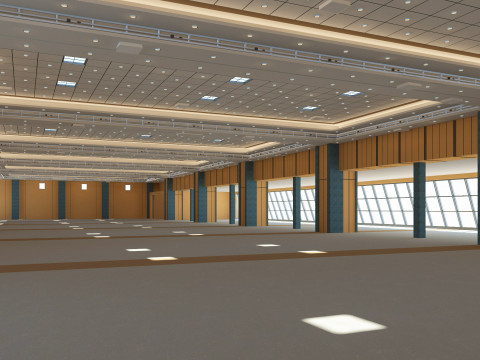 Congress Center Hall 3D Model