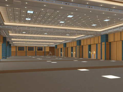 Congress Center Hall 3D Model