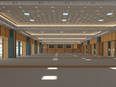 Congress Center Hall 3D Model