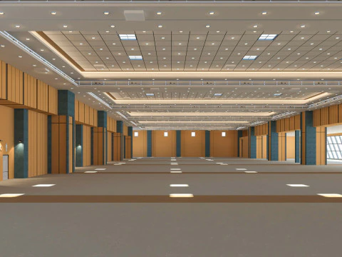 Congress Center Hall 3D Model