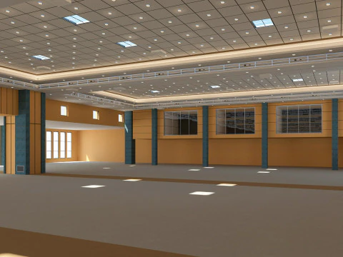 Congress Center Hall 3D Model