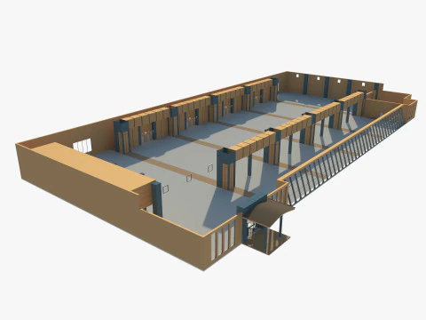 Congress Center Hall 3D Model