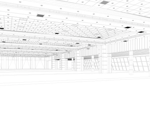 Congress Center Hall 3D Model