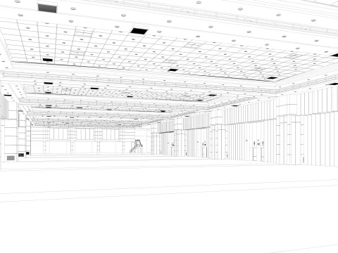 Congress Center Hall 3D Model