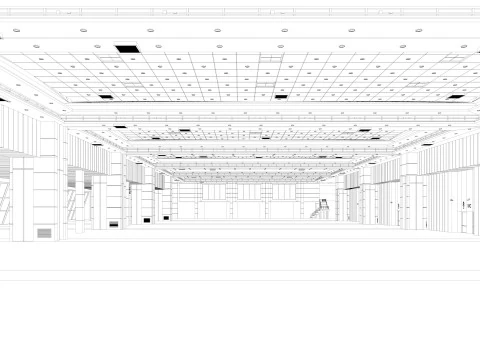 Congress Center Hall 3D Model