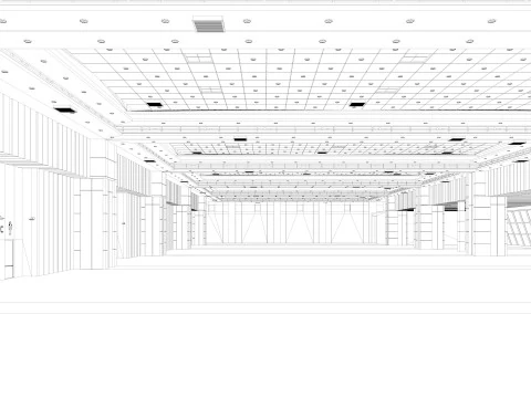 Congress Center Hall 3D Model