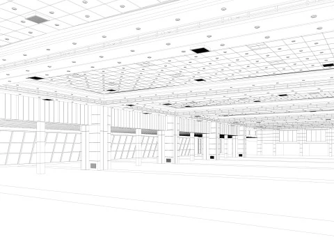 Congress Center Hall 3D Model