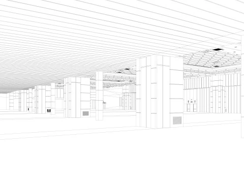 Congress Center Hall 3D Model