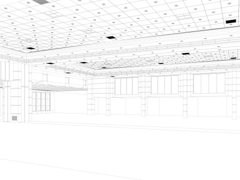 Congress Center Hall 3D Model