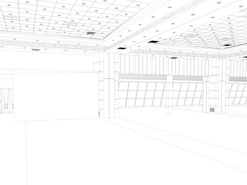Congress Center Hall 3D Model