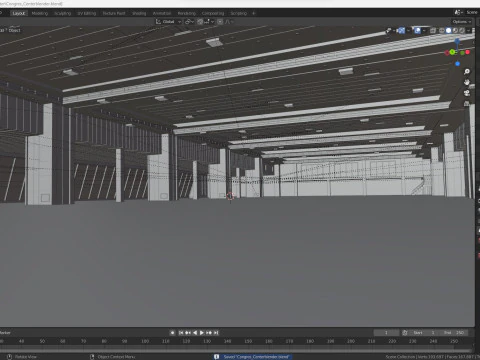 Congress Center Hall 3D Model