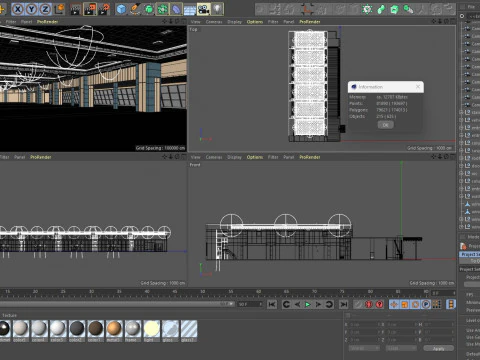 Congress Center Hall 3D Model