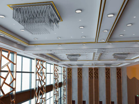 Congress Hall Meeting Room 3D Model