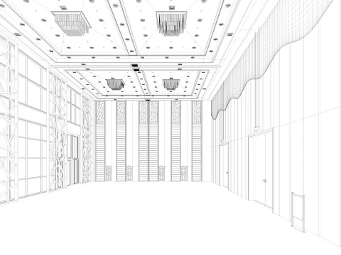 Congress Hall Meeting Room 3D Model