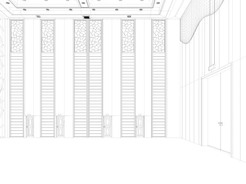 Congress Hall Meeting Room 3D Model