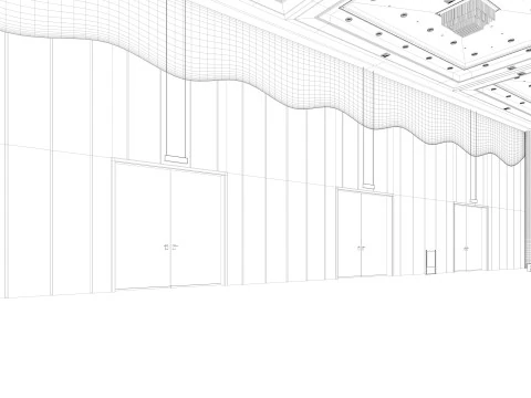 Congress Hall Meeting Room 3D Model