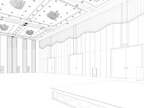 Congress Hall Meeting Room Model 3D