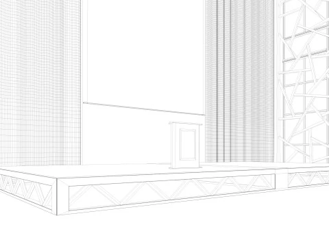 Congress Hall Meeting Room 3D Model
