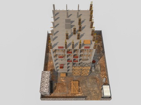 Construction Scene 3D Модель