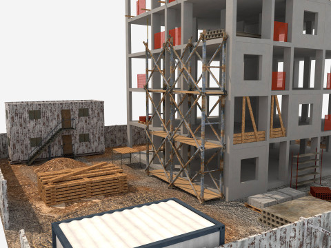 Construction Scene 3D Модель