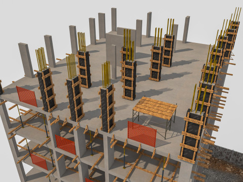 Construction Scene 3D Модель