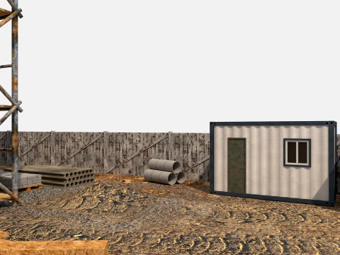 Construction Scene 3D Model