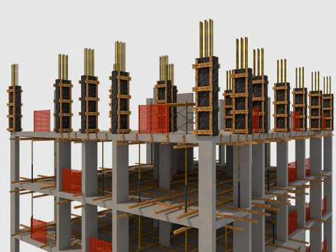 Construction Scene 3D Model