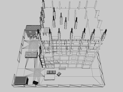 Construction Scene 3D Model