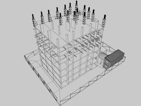 Construction Scene 3D Model