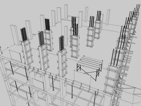 Construction Scene 3D Model