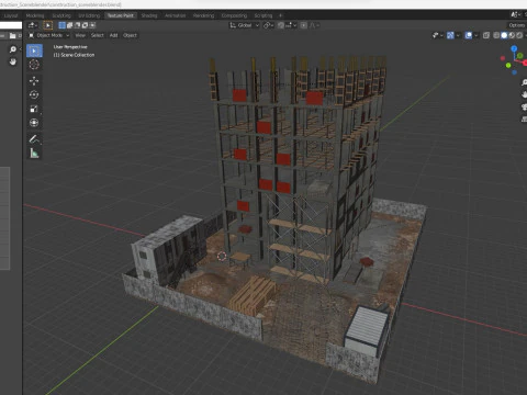 Construction Scene 3D Model