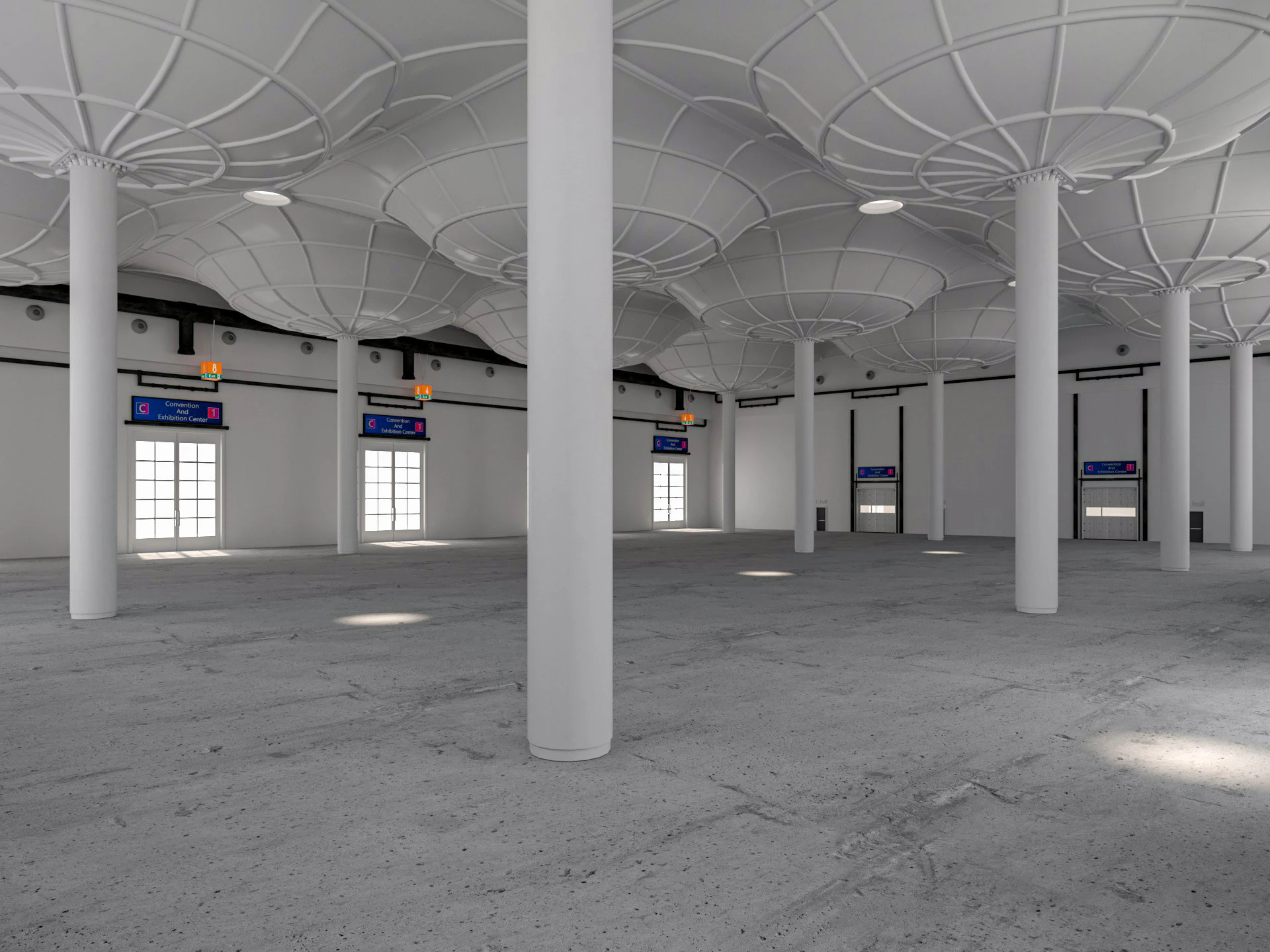 Convention And Exhibition Center 3D Model .c4d .max .obj .3ds .fbx .stl .blend 
