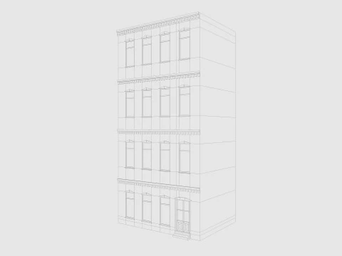 Cartoon Building 1 Low-poly 3D Model