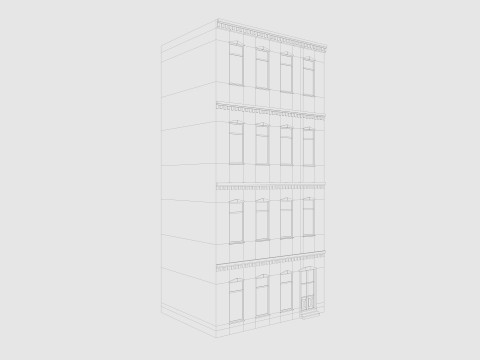 Cartoon Building 1 Low-poly Model 3D