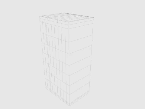 Cartoon Building 1 Low-poly 3D Model