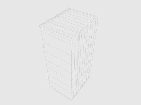 Cartoon Building 1 Low-poly 3D Model