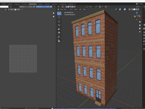 Cartoon Building 1 Low-poly Model 3D
