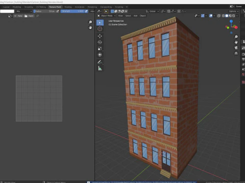 Cartoon Building 1 Low-poly 3D Model