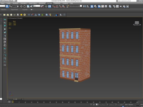 Cartoon Building 1 Low-poly Model 3D