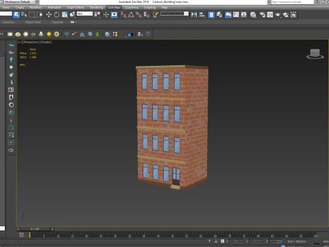 Cartoon Building 1 Low-poly 3D Model