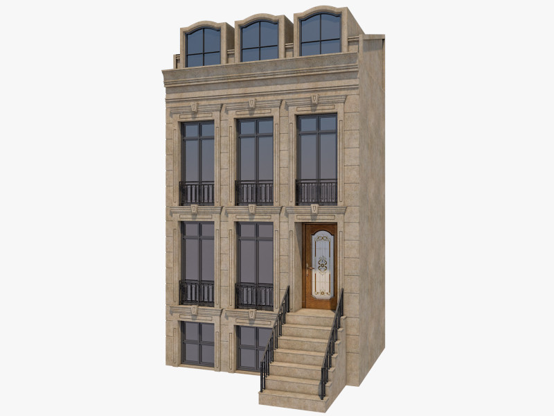European building 2 Modelo 3D .c4d .max .obj .3ds .fbx .stl .blend
